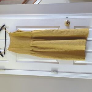 Hansel from Basel dress mustard yellow linen size 1/small